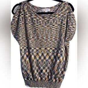 Michael Kors Cold Shoulder Dolman Blouse Sz Small